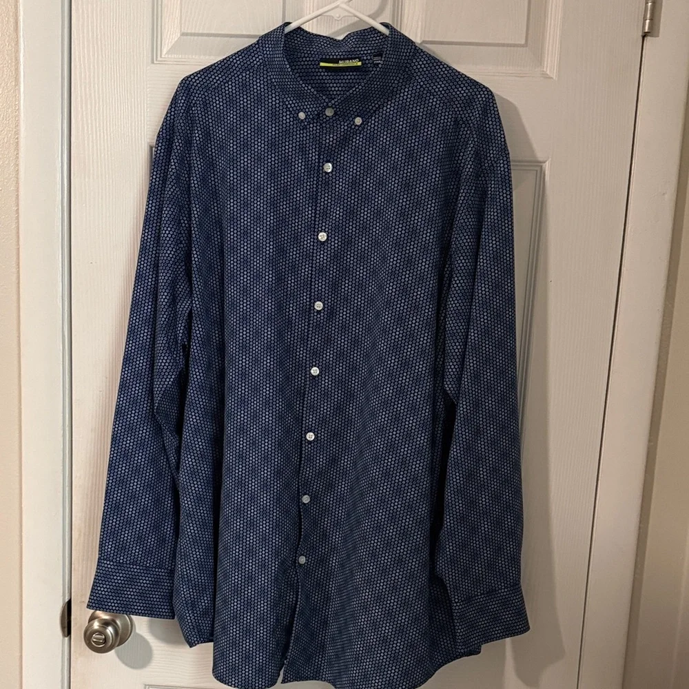 Murano Navy Geometric Button-Down Shirt (Big Man) - Picture 1 of 4